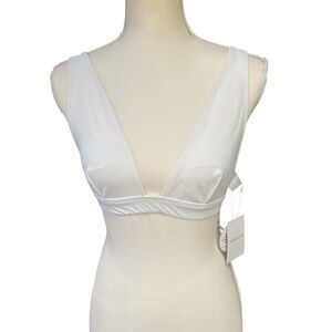 Zimmermann Separates NWT Bonded Wide Tri Bra Swim Top White Size 6/8 A/B